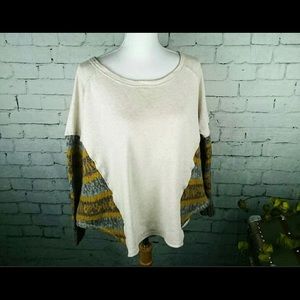 Free People Mixed Media sweater/sweatshirt